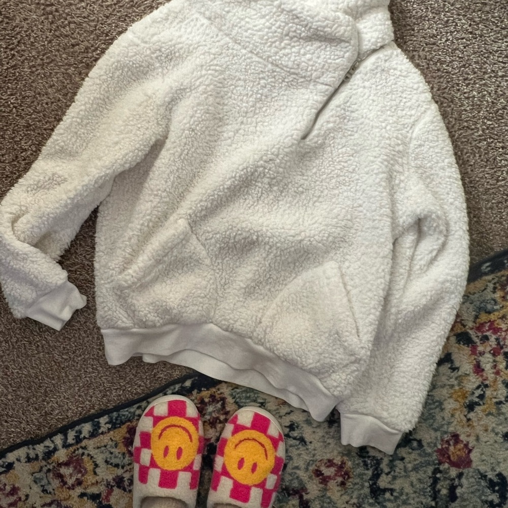 Cozy White Sherpa sweater